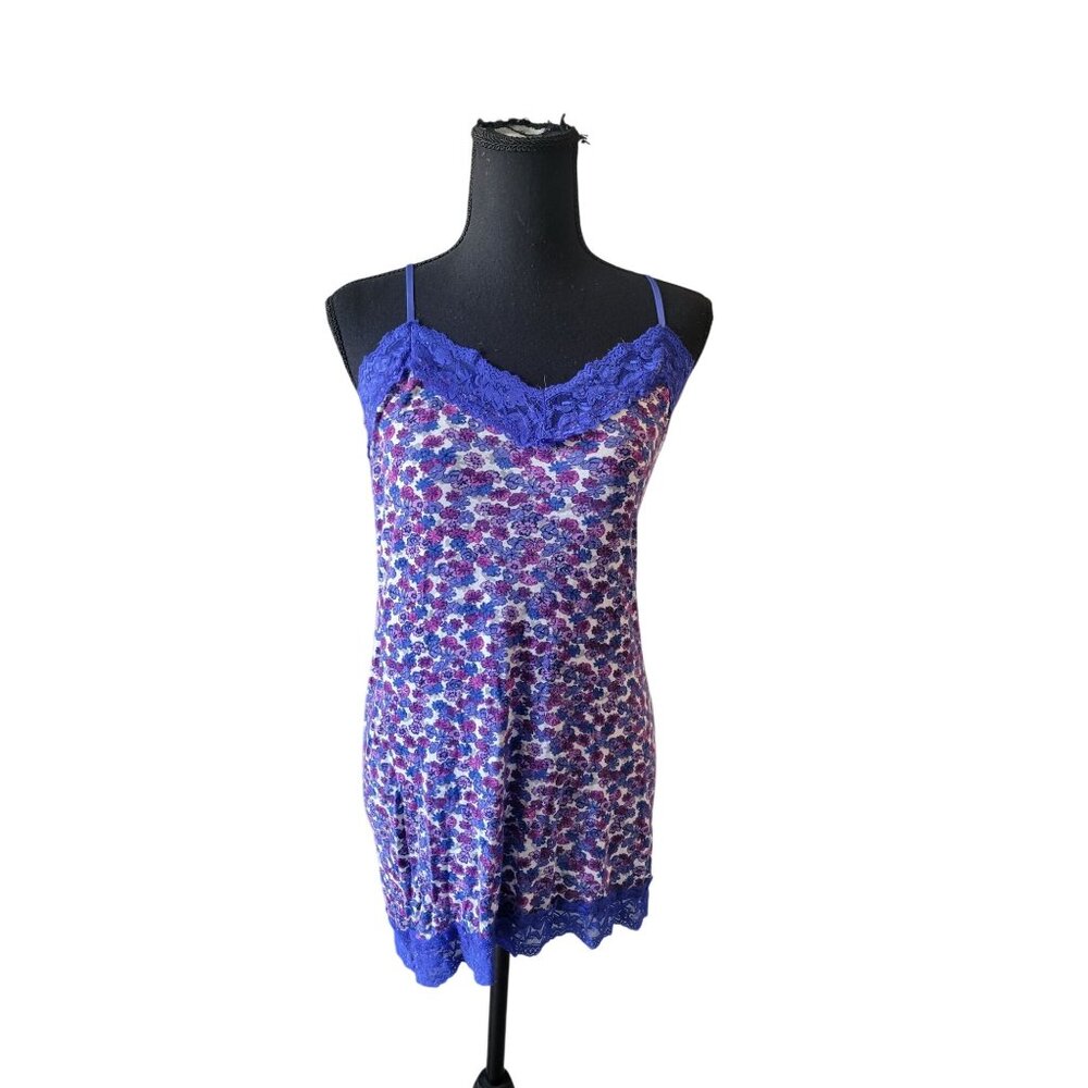Rue21 Vintage Adjustable Strap Lace Trim Floral Camisole Size XL 90s Y2K Casual